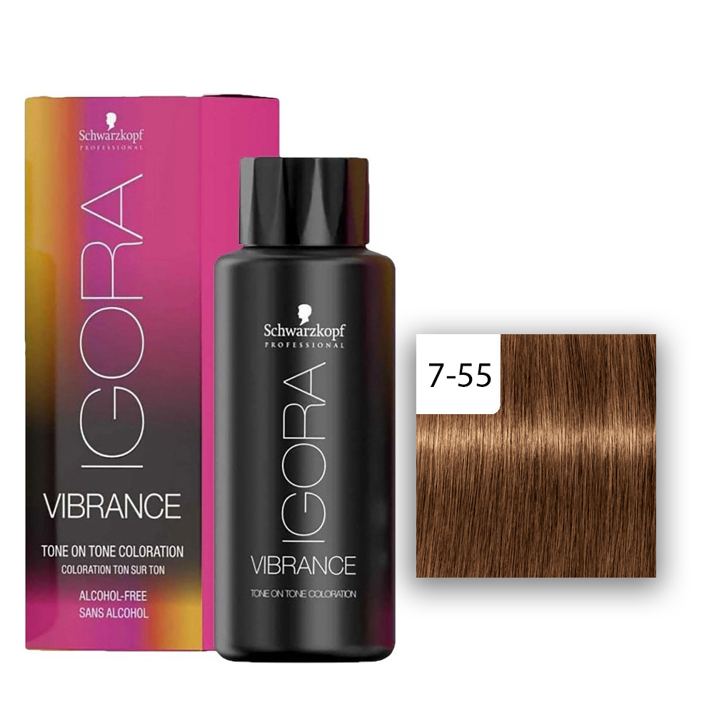 Schwarzkopf Professional IGORA Vibrance Haartönung 7-55 Mittelblond Gold Extra  60ml