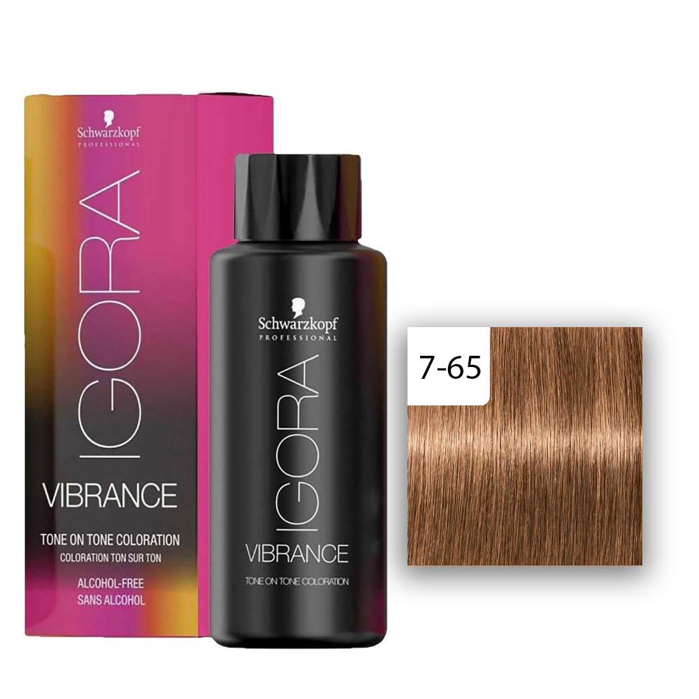 Schwarzkopf Professional IGORA Vibrance Haartönung 7-65 Mittelblond Schoko Gold  60ml