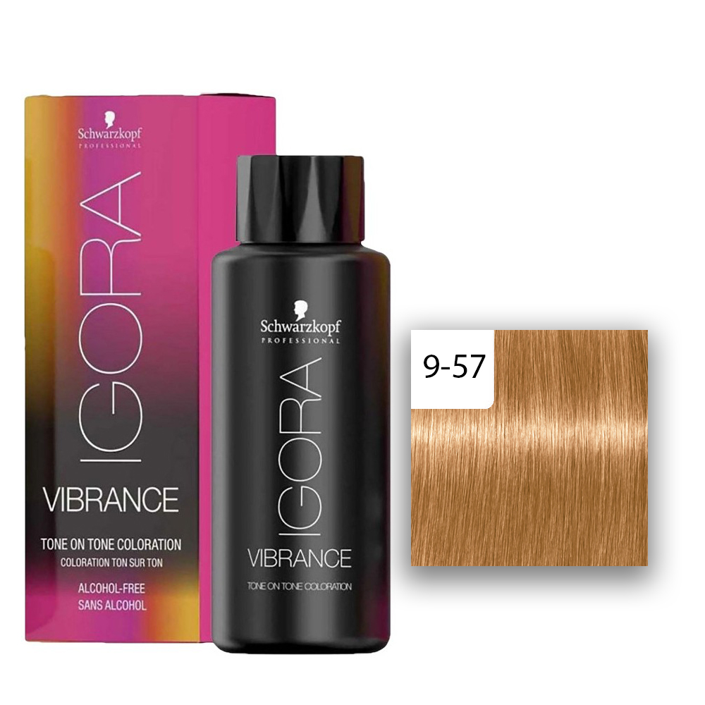 Schwarzkopf Professional IGORA Vibrance Haartönung 9-57 Extra Hellblond Gold Kupfer  60ml