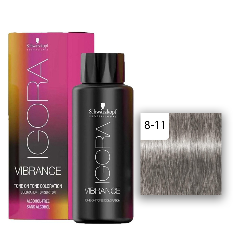 Schwarzkopf Professional IGORA Vibrance Haartönung 8-11 Hellblond Cendré Extra  60ml