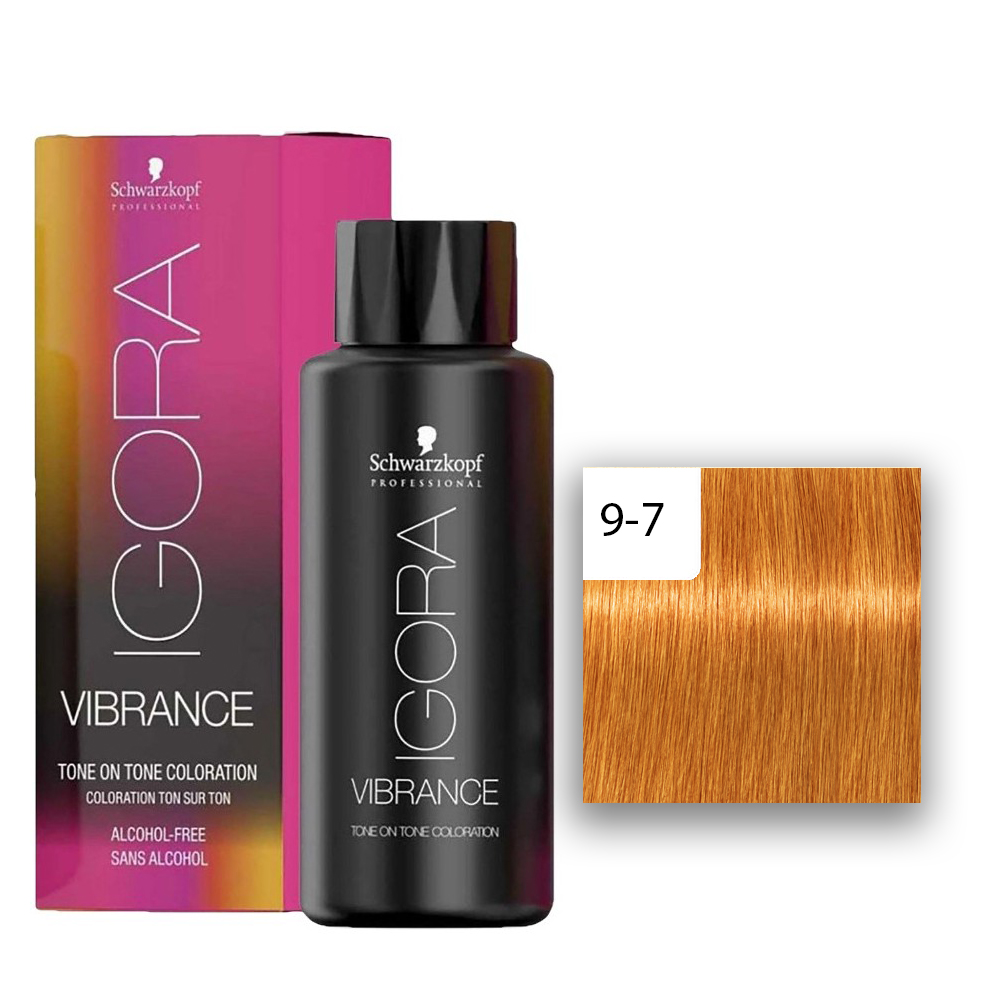 Schwarzkopf Professional IGORA Vibrance Haartönung 9-7 Extra Hellblond Kupfer  60ml