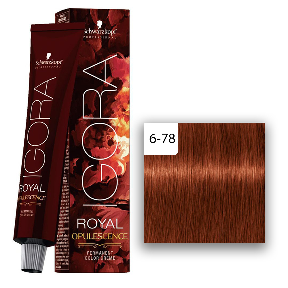 Schwarzkopf Professional IGORA ROYAL Opulescence Haarfarbe Dunkelblond Kupfer rot 6-78  60ml