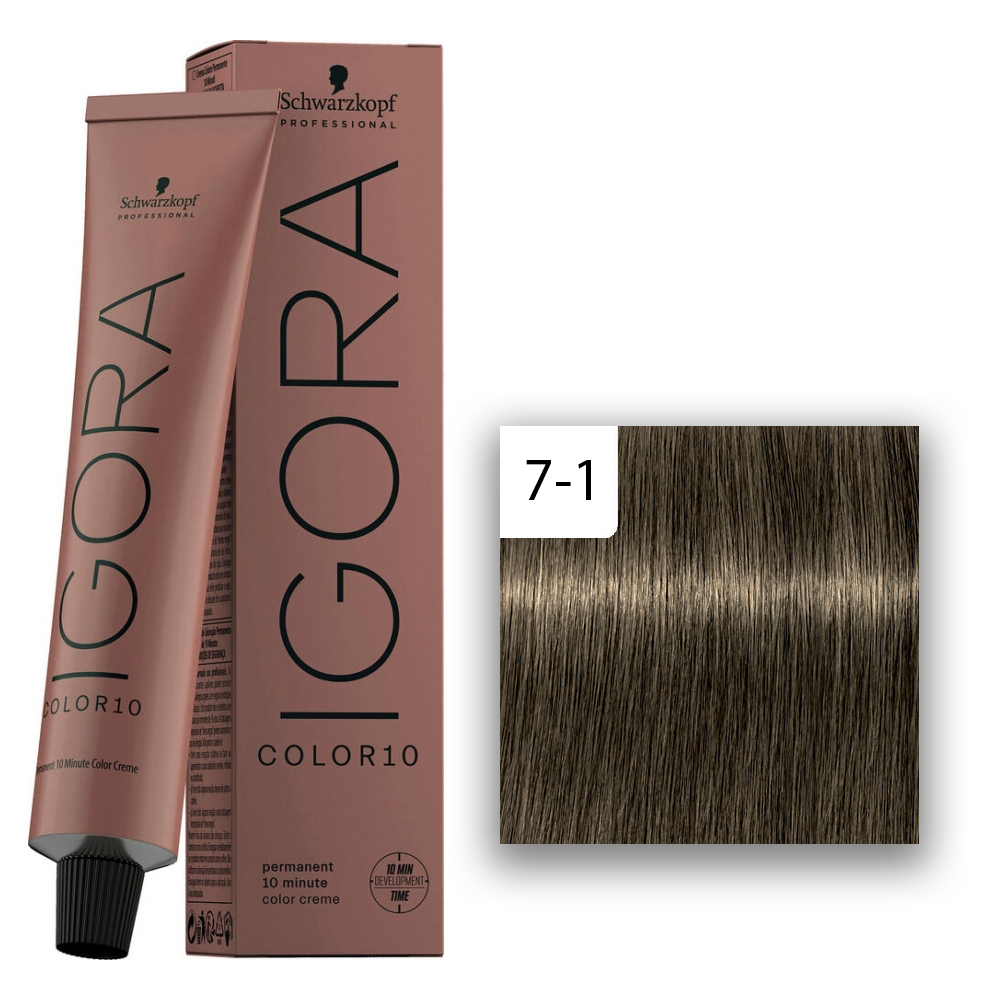 Schwarzkopf Professional Igora Color10 Haarfarbe 7-1 Mittelblond Cendré  60ml