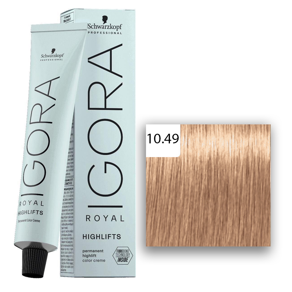 Schwarzkopf Professional IGORA ROYAL Highlifts Haarfarbe 10-49 Ultrablond Beige Violett 60ml