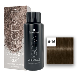 [M.13754.059] Schwarzkopf Professional Igora Vibrance Earthy Clay Haartönung 6-16 Dunkelblond Cendre Schoko  60ml