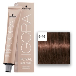 [M.13945.310] Schwarzkopf Professional Igora Royal Nude Tones Haarfarbe 6-46 Dunkelblond Beige Schoko  60ml