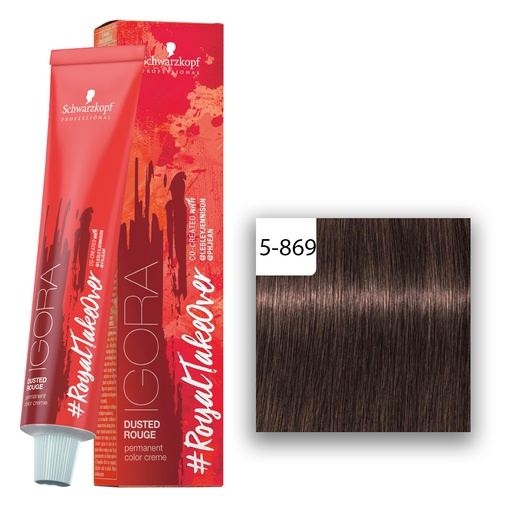 Schwarzkopf Professional Igora Royal Take Over Dusted Rouge Haarfarbe Hellbraun Rot Schoko Violett  5-869  60ml