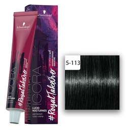 [M.14333.287] Schwarzkopf Professional IGORA ROYAL Take Over Lucid Nocturnes Haarfarbe 5-113 Hellbraun Cendré Extra Matt 60ml